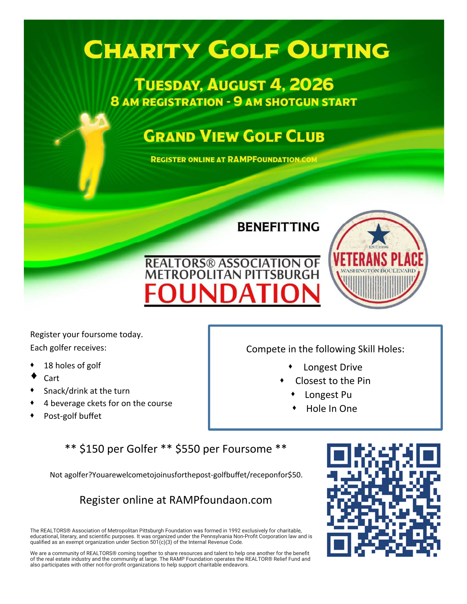 Veterans Place Announces August Golf Outing and Community Day to Support Local Veterans